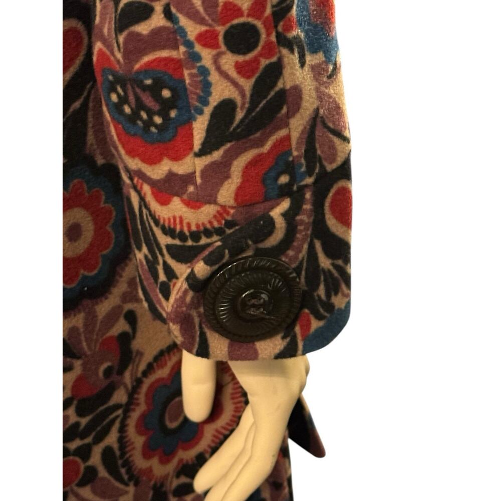Betsey Johnson Vintage Velour Trench Coat Size 10 Y2K Black Label - Picture 7 of 12